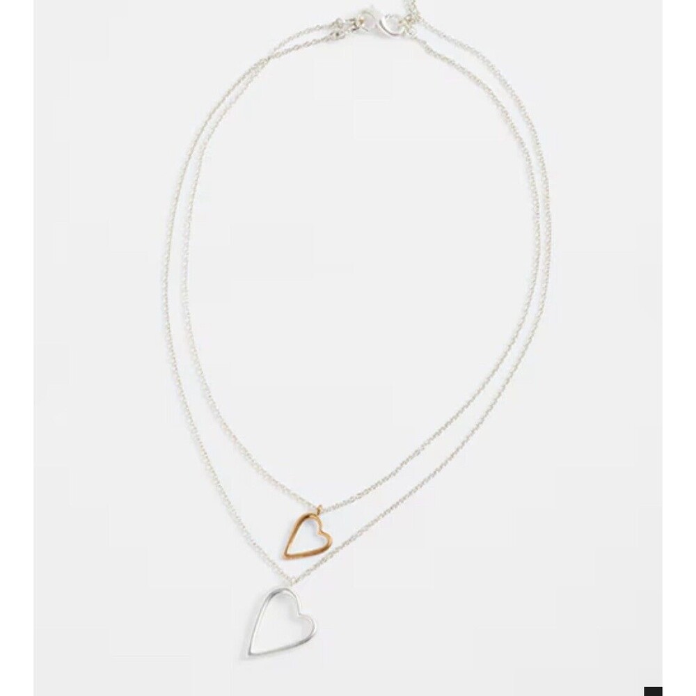 J. Jill Gold and Silver Heart Necklaces - Picture 2 of 5